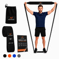NOVARISIA 76" Extra-Long Fabric Resistance Band – Non-Slip Workout Band for Strength, Mobility & Stretching